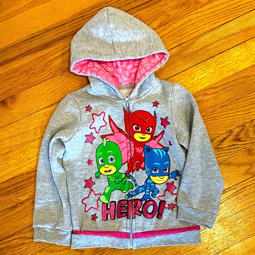 Toddler Girls Hooded Zip Up Sweatshirt PJMASKS 3T